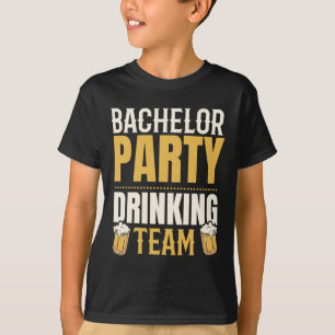 Camiseta Equipe de Bebida de Solteiro Festa Esquadrão do No
