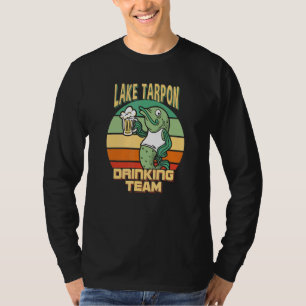 Camiseta Equipe de Bebida do Lago Tarpon Peixe Engraçado Ce