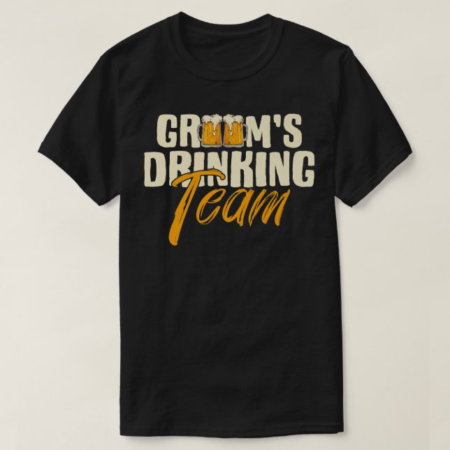 Camiseta Equipe de Bebida do Noivo Festa de Despedida de So (Frente do Design)