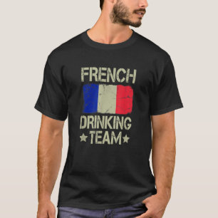 Camiseta Equipe de Bebida Francesa Bandeira da França Bebid