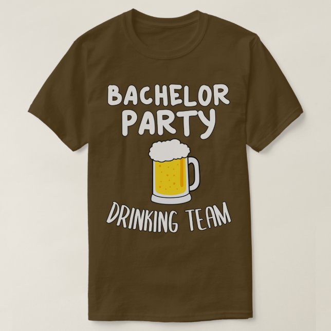 Camiseta Equipe de Bebidas para Festa de Despedida de Solte (Frente do Design)