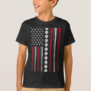 Camiseta Equipe de beisebol da bandeira americana homens me