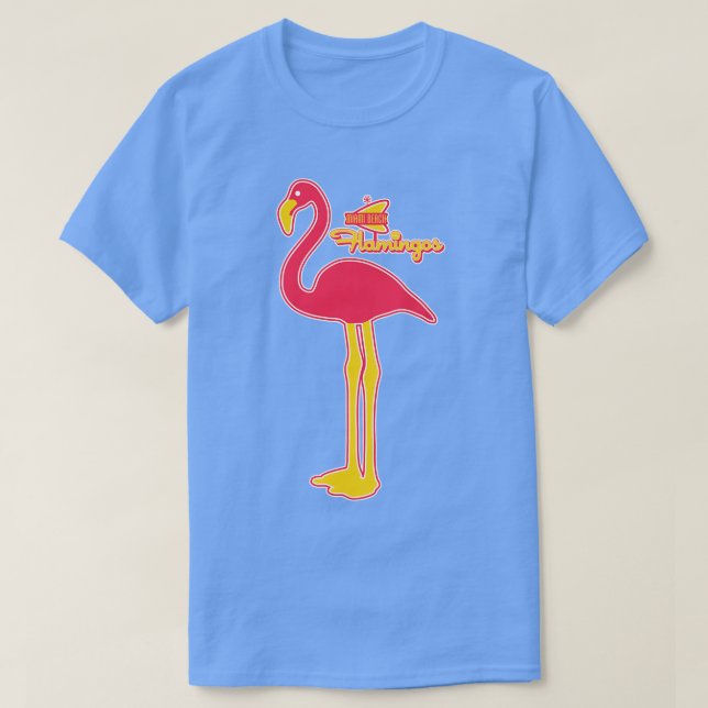Camiseta Equipe de beisebol Defunct Miami Beach Flamingos (Frente do Design)