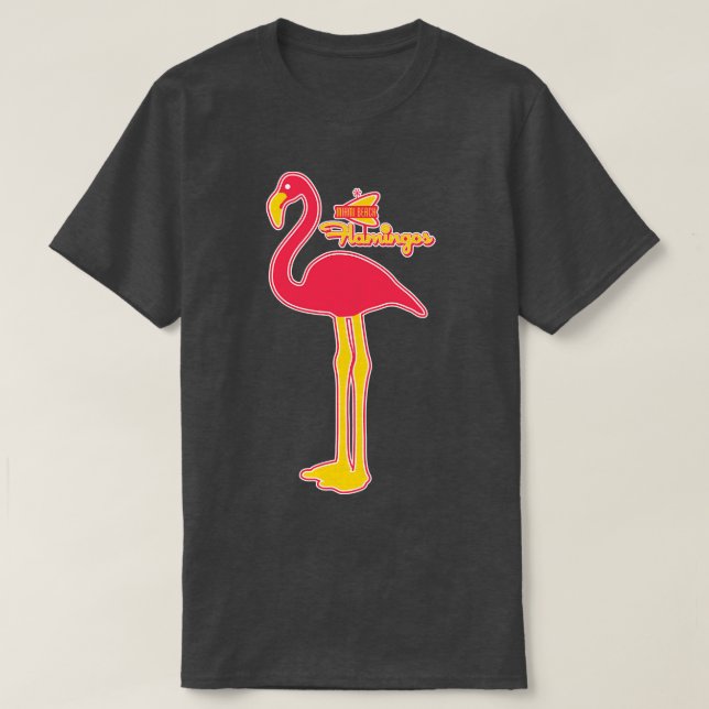 Camiseta Equipe de beisebol Defunct Miami Beach Flamingos (Frente do Design)
