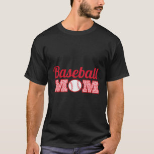 Camiseta Equipe de beisebol Mulheres Jogo Letra Citação Mãe