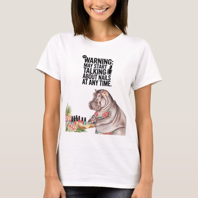 Camiseta Equipe de Beleza Costeira de Manicure  (Frente)