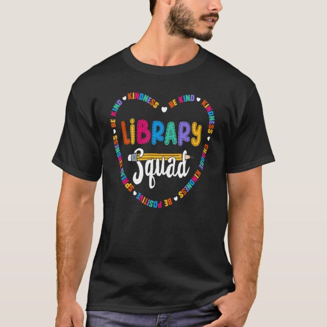 Camiseta Equipe de Biblioteca Esquadrão Seja Amável Corresp (Frente)