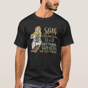Camiseta Equipe De Bicicleta Lenta E Preguiçosa Numa Bicicl