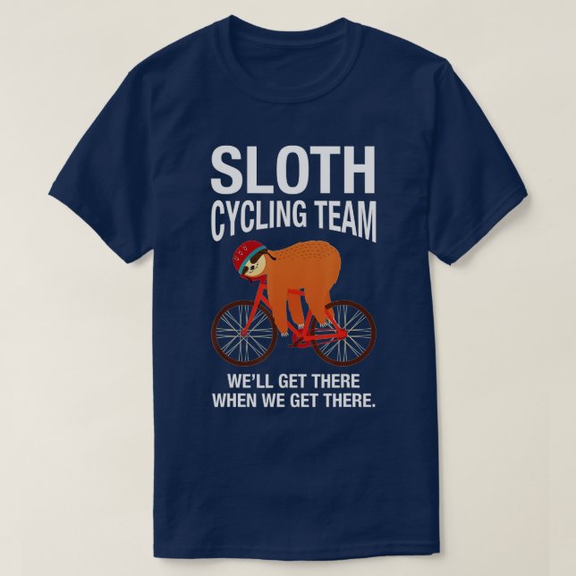 Camiseta Equipe De Bicicleta Lenta - Lira Engraçada E Pregu (Frente do Design)