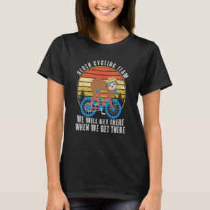 Camiseta Equipe De Bicicleta Lenta Preguiçosa Andando Uma B