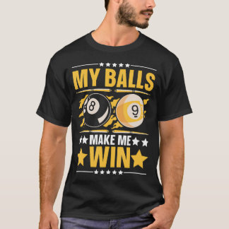 Camiseta Equipe de Bilhar Bola 8 Jogador de Bilhar - B