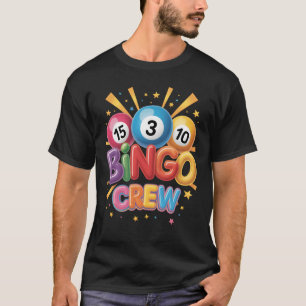 Camiseta Equipe de Bingo Bolas Jogador Jogo de Azar Noite N