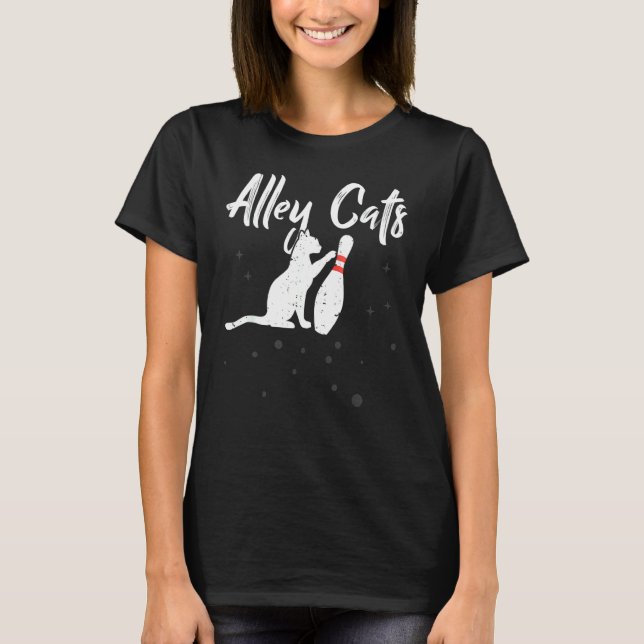 Camiseta Equipe de Boliche Alley Cat Bowler (Frente)