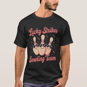 Camiseta Equipe de Boliche de Meninas ou Mulheres Lucky Str
