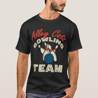 Camiseta Equipe De Boliches De Gatos becos I Engraçada Tige