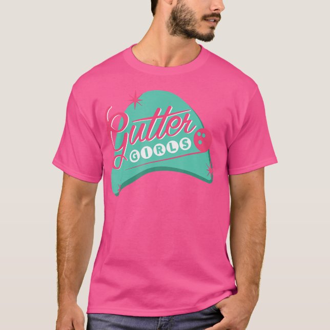 Camiseta Equipe De Boliches De Meninas De Gutter Para Mulhe (Frente)