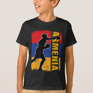 Camiseta Equipe de Boxe Armênia Bandeira da Armênia Luvas d