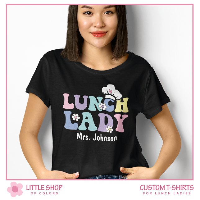 Camiseta Equipe de Cafeteria Personalizável de Senhora do A (Criador carregado)