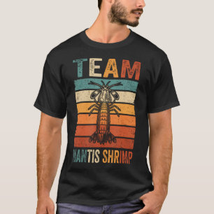 Camiseta Equipe de Camarão Mantis Vida Marinha Natureza Tro