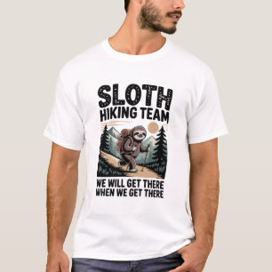 Camiseta Equipe de caminhada de preguiça lenta e constante