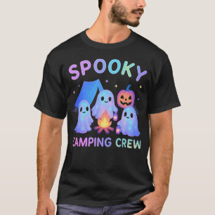 Camiseta Equipe de Camping Assombrado Fantasmas Fogo de Aca