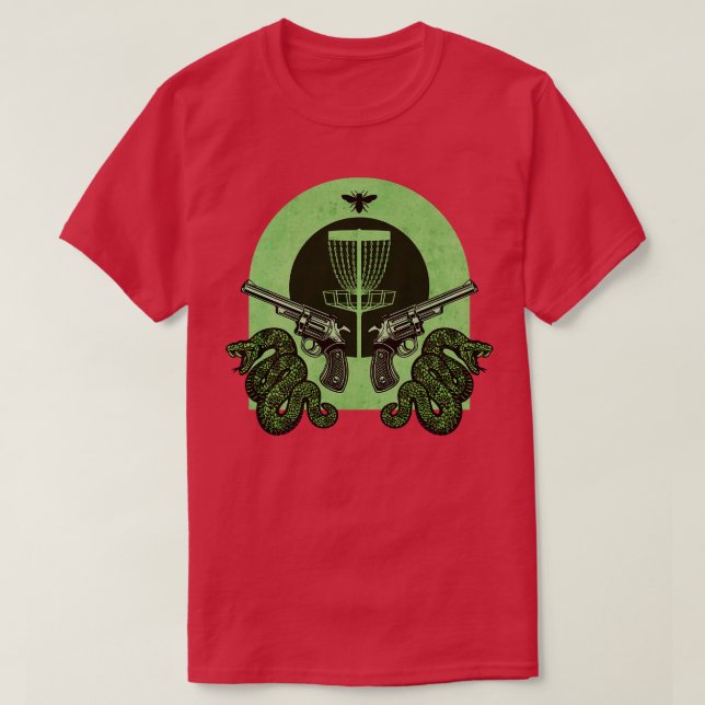 Camiseta Equipe de captura de golfe em disco verde (Frente do Design)