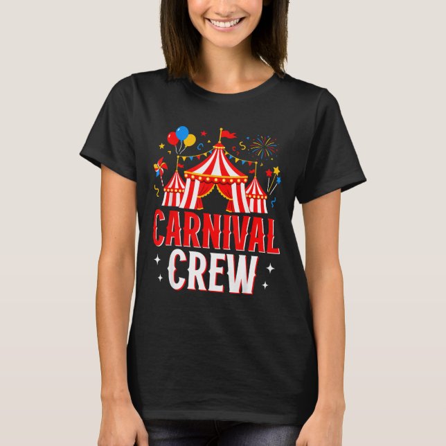 Camiseta Equipe de carnaval traje engraçado de funcionários (Frente)