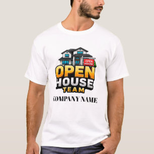 Camiseta 🏠 Equipe de Casa Aberta Equipe de Exibição de Imó