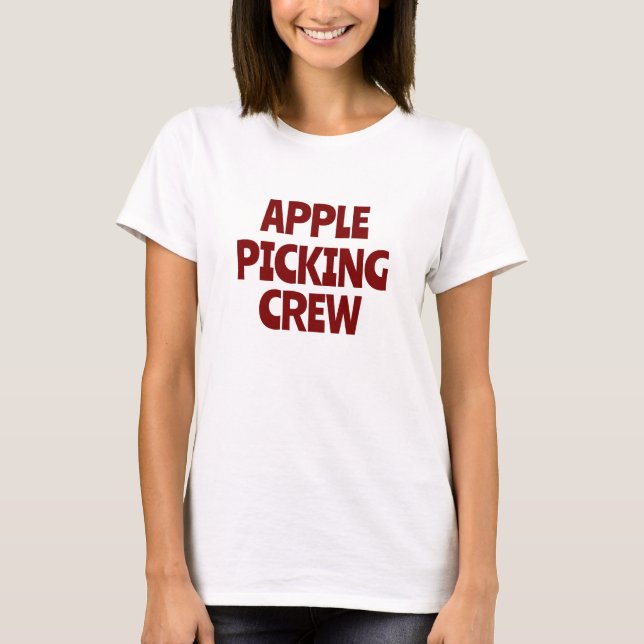 Camiseta Equipe de Colheita de Maçãs (Frente)