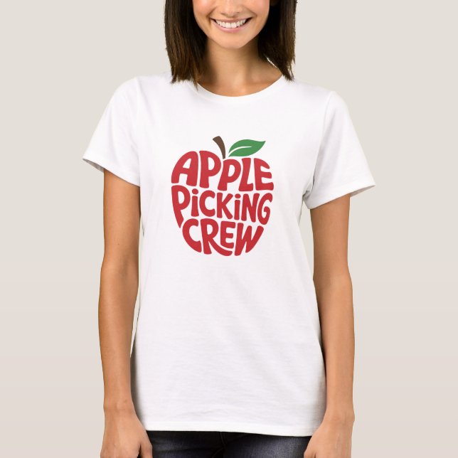 Camiseta Equipe de Colheita de Maçãs (Frente)