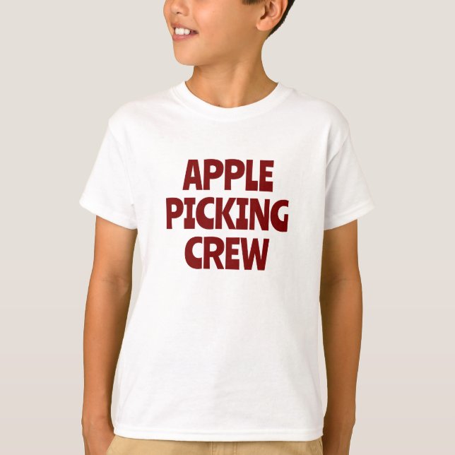 Camiseta Equipe de Colheita de Maçãs (Frente)