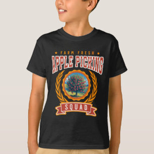 Camiseta Equipe de Colheita de Maçãs Maçãs Frescas da Fazen