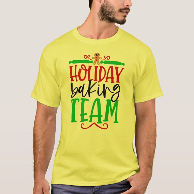 Camiseta Equipe de Confeitaria de Feriado (Frente)