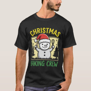 Camiseta Equipe de Confeitaria de Natal Boneco de Neve Feri