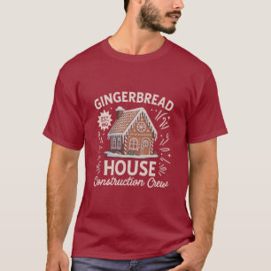 Camiseta Equipe de Construção de Casa de Gingerbread Natal