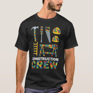 Camiseta Equipe de Construção para Conscientização do Autis