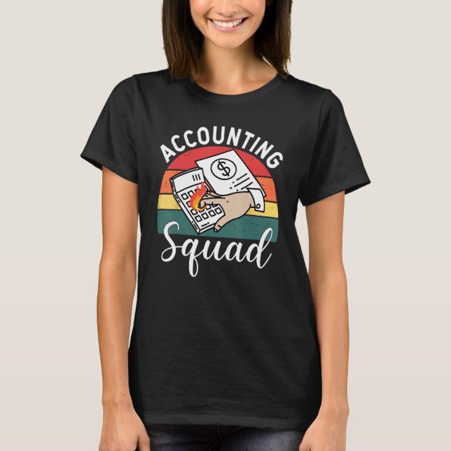 Camiseta Equipe de Contabilidade para Auditores Trabalham e (Frente)