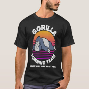 Camiseta Equipe de corrida de gorila Crianças Homens Mulhe