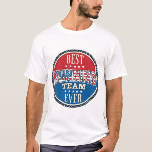 Camiseta Equipe de corrida Design de crachá vintage patriót