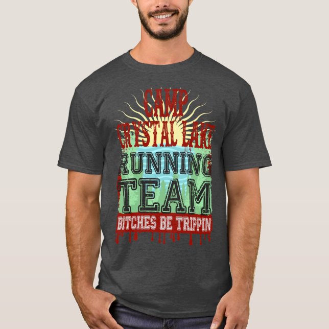 Camiseta Equipe de corrida do Acampamento Lago Crystal (Frente)