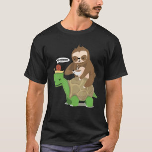 Camiseta Equipe de corrida Sloth Snail Tartaruga  Piggyback