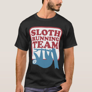 Camiseta equipe de corridas de preguiça