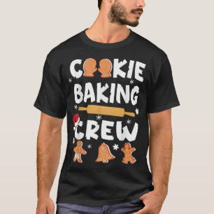 Camiseta Equipe de cozinheiros Cookie Tripulação Feliz Nata