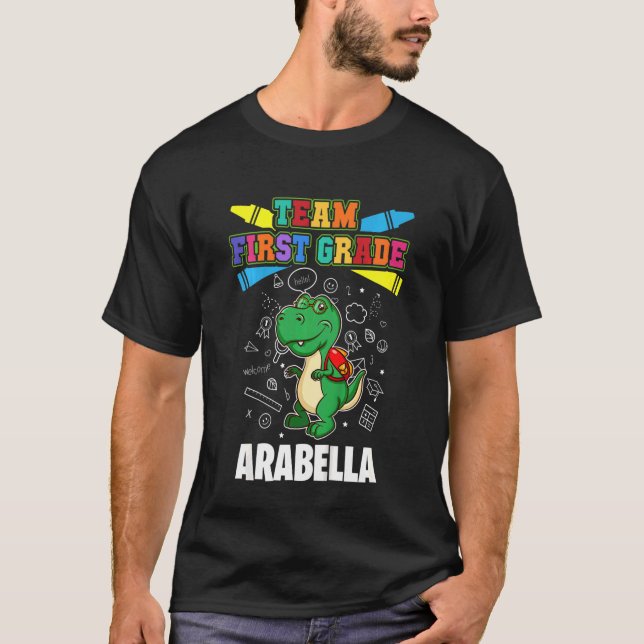 Camiseta Equipe de Crianças do 1º ano Arabella personalizad (Frente)
