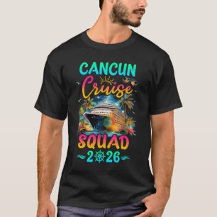 Camiseta Equipe de Cruzeiro Familiar em Cancun 2026 Férias