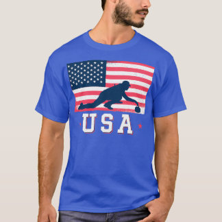 Camiseta Equipe de Curinga Winter Sport American Flag