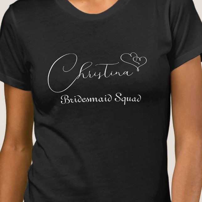 Camiseta Equipe de Damas de Honra Personalizada Roteiro Min (Criador carregado)