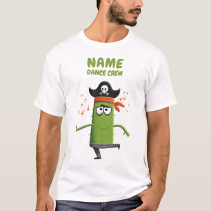 Camiseta Equipe de Dança do Cactus Pirata Engraçado   Dança