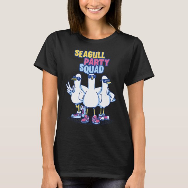Camiseta Equipe de Dançagem em Esquadrão de Seagull Gull Sq (Frente)