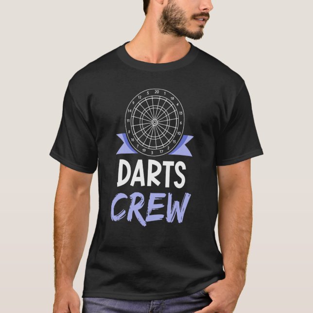 Camiseta Equipe de Dardos  Jogador Hobby de Dardo (Frente)